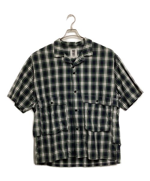 TENBOX（テンボックス）TENBOX (テンボックス) DRUG DEALER SHIRTS ネイビー×グリーン サイズ:XLの古着・服飾アイテム