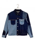 X-LARGEエクストララージ）の古着「PATCHWORK DENIM JACKET」｜インディゴ