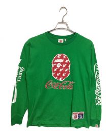 A BATHING APE×Coca Cola（アベイシングエイプ×コカコーラ）の古着「プリントカットソー」｜グリーン