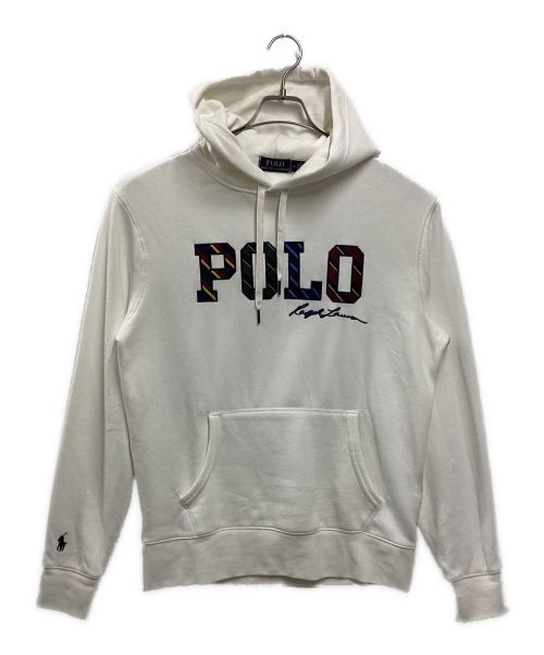 POLO RALPH LAUREN（ポロ・ラルフローレン）POLO RALPH LAUREN (ポロ・ラルフローレン) ロゴプルオーバーパーカー ホワイト サイズ:Mの古着・服飾アイテム