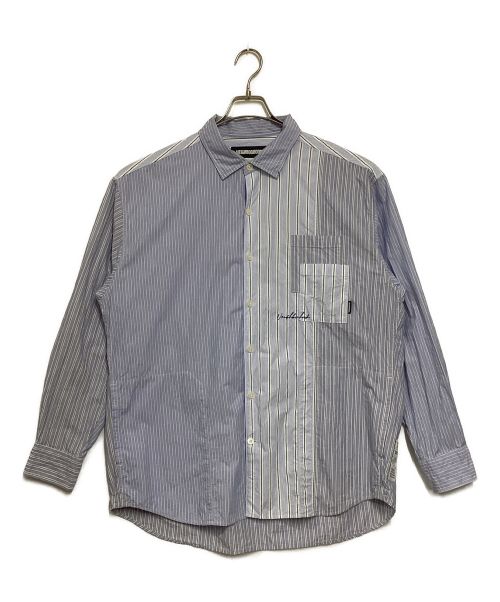 NEIGHBORHOOD（ネイバーフッド）NEIGHBORHOOD (ネイバーフッド) CUT SP / C-SHIRT/ストライプシャツ ブルー サイズ:Lの古着・服飾アイテム