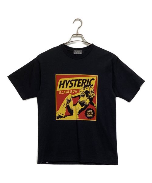 Hysteric Glamour（ヒステリックグラマー）Hysteric Glamour (ヒステリックグラマー) TAKE YOUR TIME Tシャツ ブラック サイズ:Mの古着・服飾アイテム