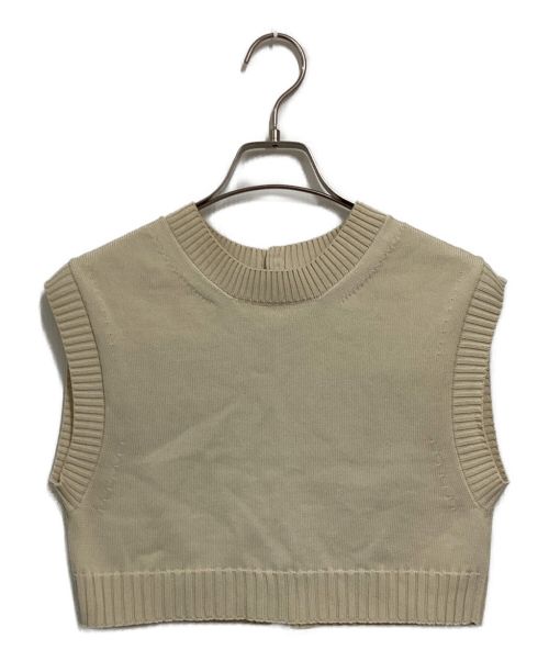 AURALEE（オーラリー）AURALEE (オーラリー) DRY COTTON KNIT VEST ベージュ サイズ:1の古着・服飾アイテム