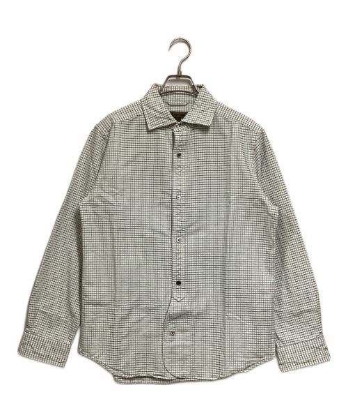 NIGEL CABOURN（ナイジェルケーボン）NIGEL CABOURN (ナイジェルケーボン) BRITISH OFFICERS SHIRT グリーン×ホワイト サイズ:50の古着・服飾アイテム