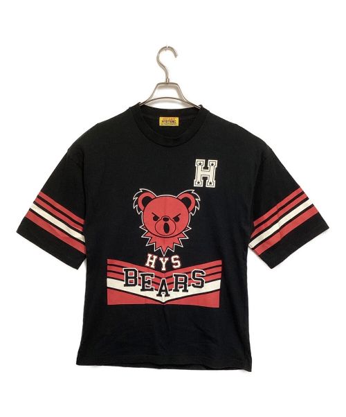 Hysteric Glamour.（ヒステリックグラマー）Hysteric Glamour. (ヒステリックグラマー) HYS BEARS オーバーサイズTシャツ ブラック×レッド サイズ:Freeの古着・服飾アイテム