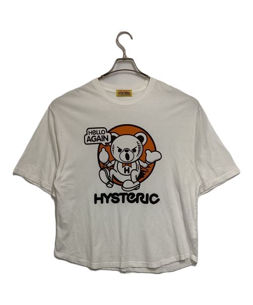 Hysteric Glamour（ヒステリックグラマー）Hysteric Glamour (ヒステリックグラマー) BEAR HELLO AGAIN オーバーサイズTシャツ ホワイト サイズ:Freeの古着・服飾アイテム