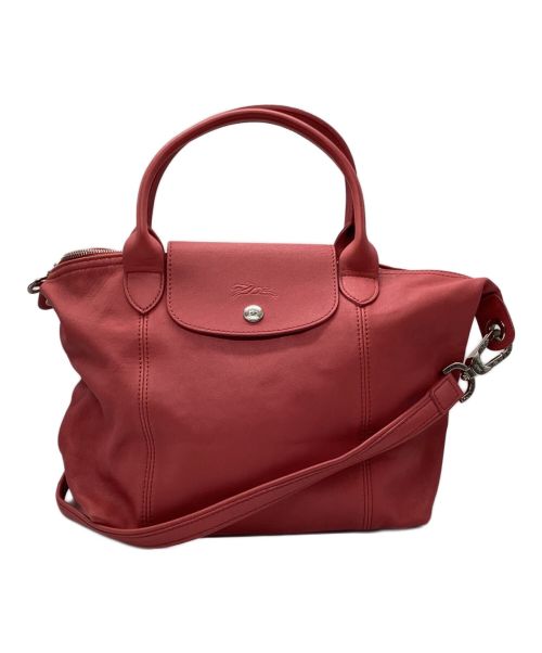 LONGCHAMP（ロンシャン）LONGCHAMP (ロンシャン) LE PLIAGE CUIR 2WAYバッグ ピンクの古着・服飾アイテム