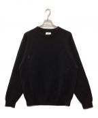 EVCONエビコン）の古着「SHETLAND WOOL LOW GAGE CREW NECK KNIT」｜ブラック