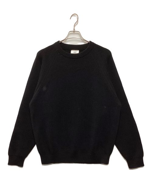 EVCON（エビコン）EVCON (エビコン) SHETLAND WOOL LOW GAGE CREW NECK KNIT ブラック サイズ:3の古着・服飾アイテム