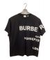 BURBERRY LONDON（バーバリー ロンドン）の古着「Horse Ferry Print Cotton Oversize Tee」｜ブラック