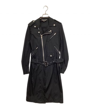 中古・古着通販】COMME des GARCONS HOMME PLUS (コムデギャルソンオムプリュス) ダブルライダースコットンコート ブラック  サイズ:XS｜ブランド・古着通販 トレファク公式【TREFAC FASHION】スマホサイト