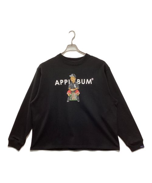 APPLEBUM（アップルバム）APPLEBUM (アップルバム) プリントカットソー ブラック サイズ:M 未使用品の古着・服飾アイテム