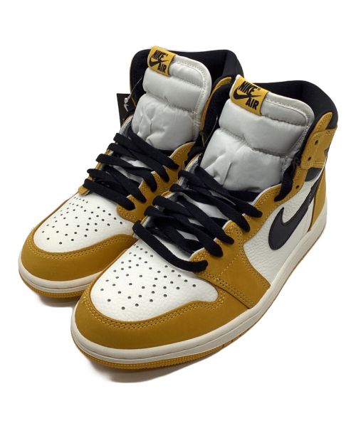 NIKE（ナイキ）NIKE (ナイキ) AIR JORDAN 1 RETRO HIGH OG イエロー×ブラック サイズ:US8 未使用品の古着・服飾アイテム