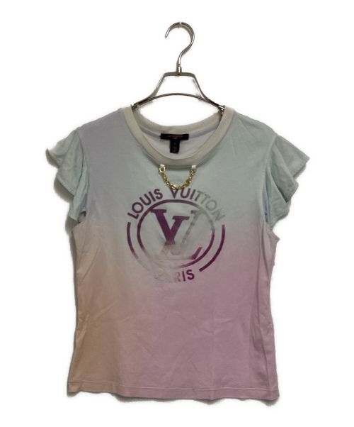 LOUIS VUITTON（ルイ ヴィトン）LOUIS VUITTON (ルイ ヴィトン) Gradient LV Circle T-Shirt ブルー×ピンク サイズ:Sの古着・服飾アイテム