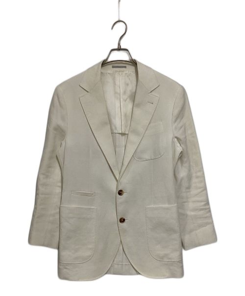 BRUNELLO CUCINELLI（ブルネロクチネリ）BRUNELLO CUCINELLI (ブルネロクチネリ) リネンジャケット アイボリー サイズ:42の古着・服飾アイテム