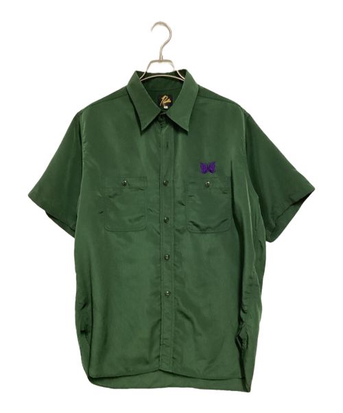 Needles（ニードルズ）Needles (ニードルズ) S/S Work Shirt-Poly Cloth グリーン サイズ:Lの古着・服飾アイテム