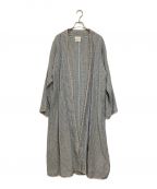 forte forteフォルテ・フォルテ）の古着「linen cotton check coat」｜ブルー