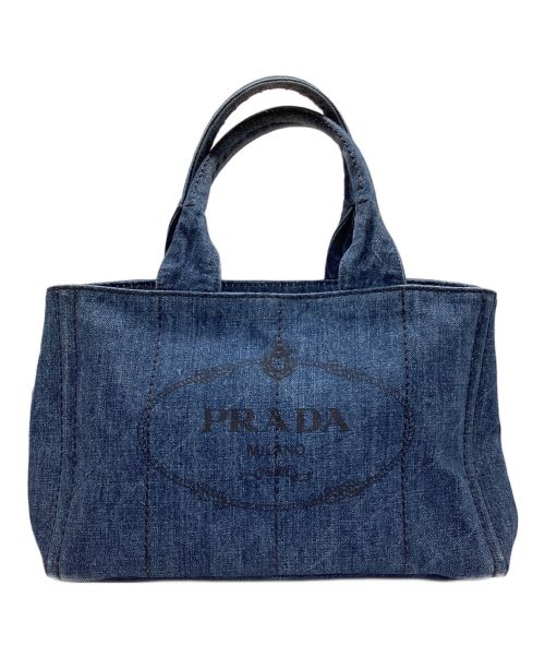 PRADA（プラダ）PRADA (プラダ) デニムカナパトートバッグ インディゴの古着・服飾アイテム