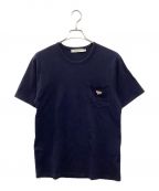 maison kitsuneメゾンキツネ）の古着「ベイビーフォックス パッチ ポケット Tシャツ」｜ネイビー