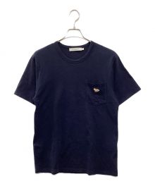 maison kitsune（メゾンキツネ）の古着「ベイビーフォックス パッチ ポケット Tシャツ」｜ネイビー