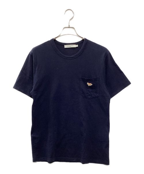 maison kitsune（メゾンキツネ）maison kitsune (メゾンキツネ) ベイビーフォックス パッチ ポケット Tシャツ ネイビー サイズ:Sの古着・服飾アイテム