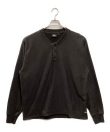 stussy（ステューシー）の古着「OPEN HEM HENLEY FLEECE」｜ブラック