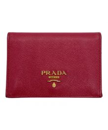 PRADA（プラダ）の古着「サフィアーノカードケース」｜ピンク