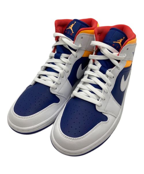 NIKE（ナイキ）NIKE (ナイキ) AIR JORDAN 1 MID ホワイト×ネイビー サイズ:US9.5の古着・服飾アイテム