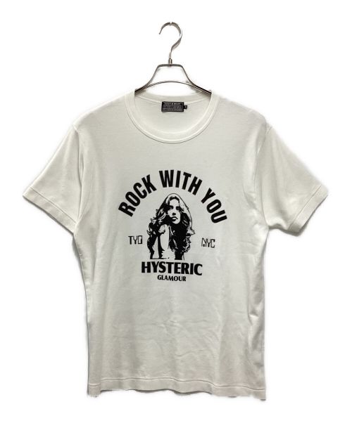 Hysteric Glamour（ヒステリックグラマー）Hysteric Glamour (ヒステリックグラマー) ROCK W YOU Tシャツ ホワイト サイズ:XLの古着・服飾アイテム