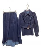 HER LIP TOハーリップトゥ）の古着「Wave Denim Two Piece」｜インディゴ