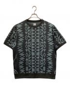 South2 West8サウスツー ウエストエイト）の古着「Crew Neck Sweat Shirt Poly Jq. Native S&T」｜グリーン