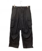 Graphpaperグラフペーパー）の古着「Wool Cupro Military Cargo Pants」｜ブラック