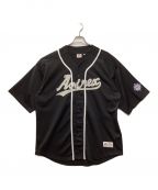 AVIREXアヴィレックス）の古着「MESH BASEBALL SHIRT」｜ブラック