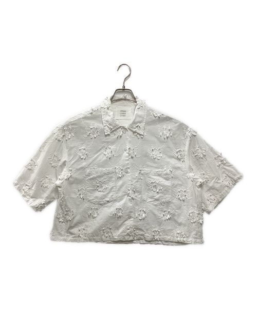 SLOBE IENA（スローブ イエナ）SLOBE IENA (スローブ イエナ) crinkle crinkle crinkle (クリンクル クリンクル クリンクル) 3D embroidery S/S shirts ホワイト サイズ:Fの古着・服飾アイテム