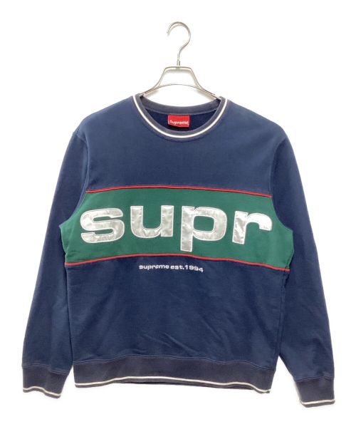 SUPREME（シュプリーム）SUPREME (シュプリーム) Piping Crewneck ネイビー サイズ:SMALLの古着・服飾アイテム