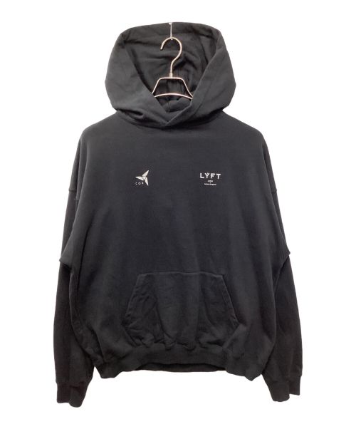 Lyft（リフト）Lyft (リフト) COR (コル) LIMITED FLAG HOODIE ブラック サイズ:Mの古着・服飾アイテム