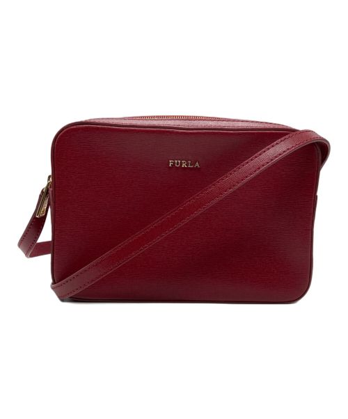 FURLA（フルラ）FURLA (フルラ) ダブルジップショルダーバッグ レッドの古着・服飾アイテム