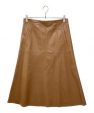 23区 (ニジュウサンク) フェイクレザースカート ブラウン サイズ:44 未使用品