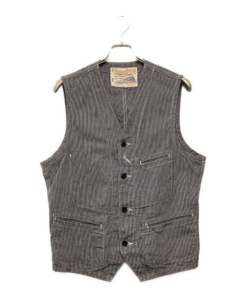 SUGAR CANE（シュガーケーン）SUGAR CANE (シュガーケーン) JEAN CORD WORK VEST ネイビー サイズ:40の古着・服飾アイテム