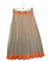 Mame Kurogouchi (マメクロゴウチ) Itajime Shibori' Pleated Skirt ベージュ×オレンジ サイズ:34：40000円