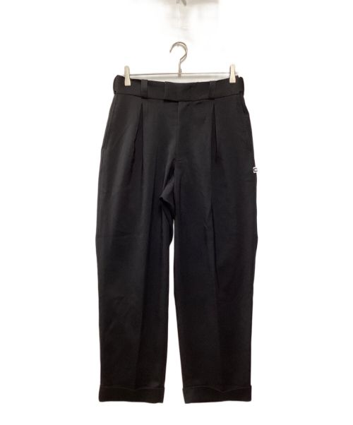 CAHLUMN（カウラム）CAHLUMN (カウラム) Polyester 1 Tuck Slacks Pant ブラック サイズ:Lの古着・服飾アイテム