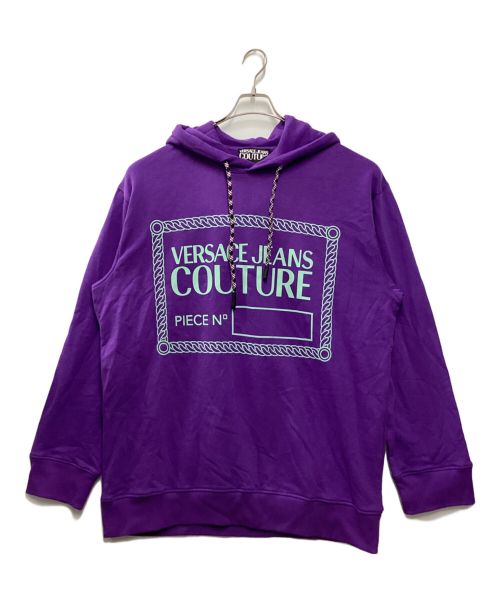 VERSACE JEANS COUTURE（ヴェルサーチ ジーンズクチュール）VERSACE JEANS COUTURE (ヴェルサーチ ジーンズクチュール) プルオーバーパーカー パープル サイズ:Mの古着・服飾アイテム