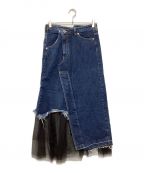 AULAオーラ）の古着「REMAKE DENIM SKIRT」｜インディゴ