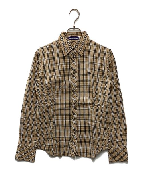 BURBERRY BLUE LABEL（バーバリーブルーレーベル）BURBERRY BLUE LABEL (バーバリーブルーレーベル) ノバチェックシャツ ベージュ サイズ:38の古着・服飾アイテム