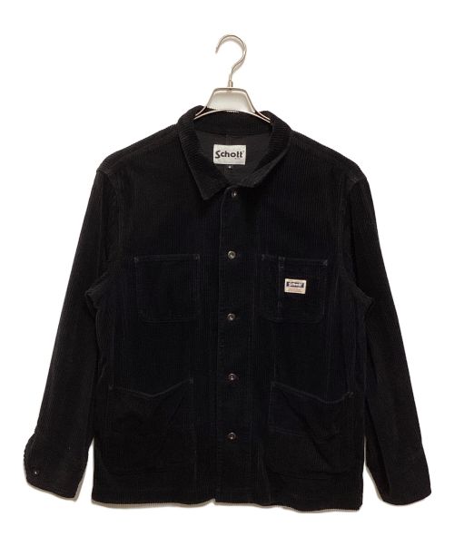 Schott（ショット）Schott (ショット) CORDUROY COVERALL ブラック サイズ:Mの古着・服飾アイテム