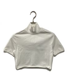 ALEXANDER WANG（アレキサンダーワン）の古着「S/S TURTLE NECK W/PRINTED HIGH DENSITY LOGO TOPS」｜ホワイト