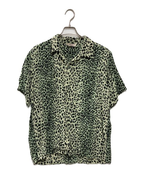 Star OF HOLLYWOOD（スターオブハリウッド）Star OF HOLLYWOOD (スターオブハリウッド) HIGH DENSITY RAYON OPEN SHIRT “LEOPARD” グリーン サイズ:Mの古着・服飾アイテム