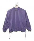 MAISON SPECIALメゾンスペシャル）の古着「Heavy-Weight Sweat Prime-Over Side Zip Crew Neck Pullover」｜パープル