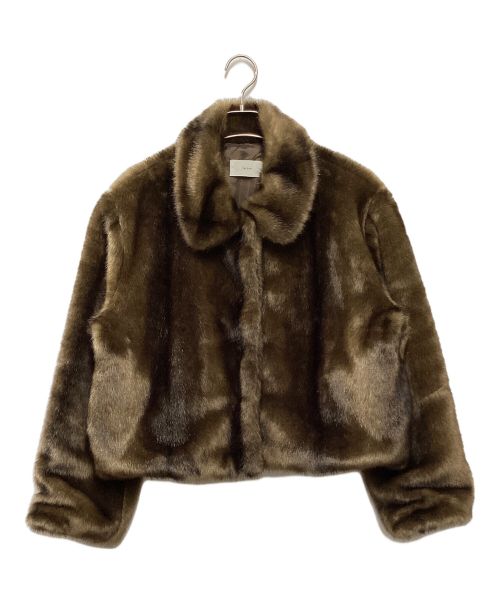 TREEAN（ツリーアン）TREEAN (ツリーアン) berry fur jacket ブラウン サイズ:-の古着・服飾アイテム