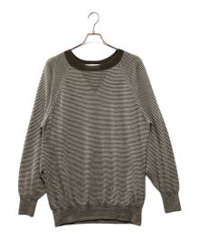 SUGARHILL（シュガーヒル）の古着「GAUGE STRIPE WOOL SWEATER」｜ブラウン